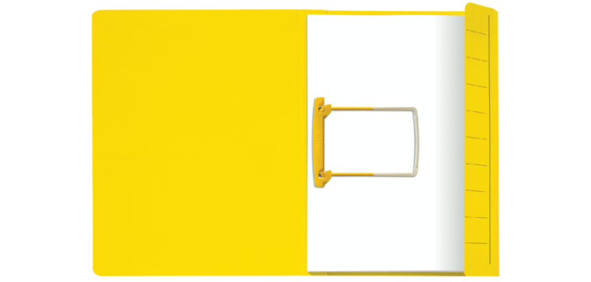 Chemise Clip Secolor A4 carton 100% recyclé 250g jaune 50 pièces