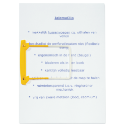 Mécanisme de reliure Djois JalemaClip tube 215mm jaune 100 pièces