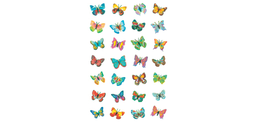 Etiket HERMA 6819 vlinder glitter folie
