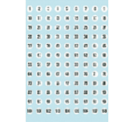 HERMA-Etiketten 4128 Zahlen 1-540 Ø8mm 540Stk.