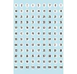 Etiquette HERMA 4128 chiffres 1-540 Ø8mm 540pcs