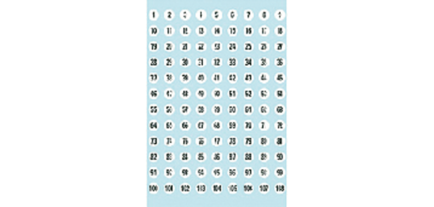 HERMA-Etiketten 4128 Zahlen 1-540 Ø8mm 540Stk.