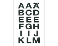 HERMA 4135 label letters A-Z black/transparent 20x20mm