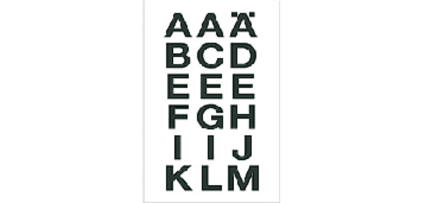 HERMA 4135 label letters A-Z black/transparent 20x20mm