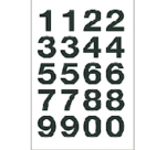 Etiquette HERMA 4136 chiffres 0-9 noir/transparent 20x18mm