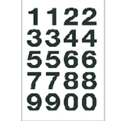 Etiquette HERMA 4136 chiffres 0-9 noir/transparent 20x18mm