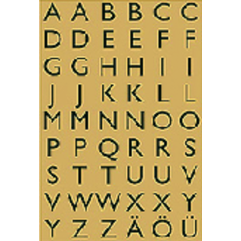 Etiquette HERMA 4145 lettres A-Z noir/doré 13x12mm