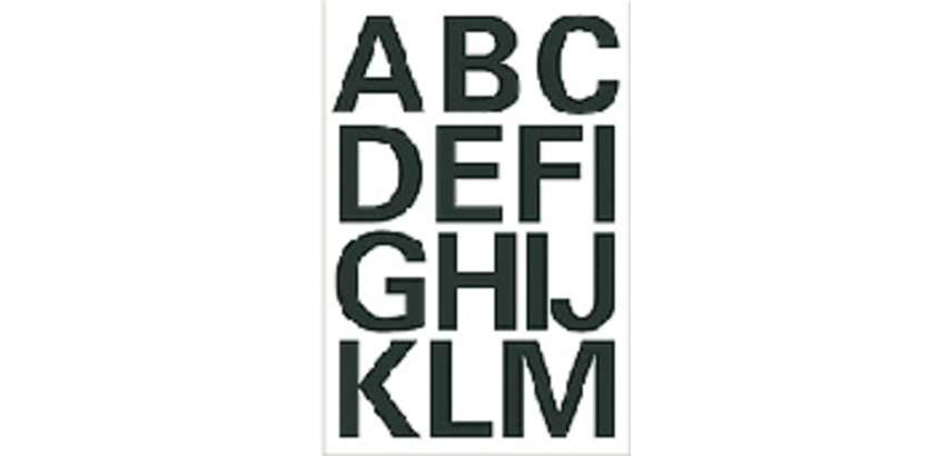 HERMA Etiketten 4167 Buchstaben A-Z schwarz 25mm