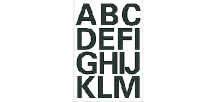 HERMA Etiketten 4167 Buchstaben A-Z schwarz 25mm
