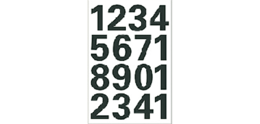 Etiquette HERMA 4168 chiffres 0-9 noir 25mm