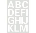 Etiquette HERMA 4169 lettres A-Z blanc 25mm