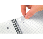 Bloc à spirale Oxford Essentials A4+ 90 feuilles 4 perfs carreau 5mm