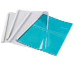 Chemise thermique GBC A4 1,5mm transparent/blanc 100 pièces