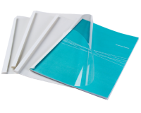 Thermische omslag GBC A4 3mm transparant/wit 100 stuks