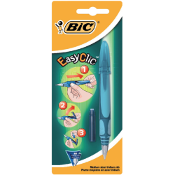 Stylo plume BIC EasyClic Medium blister 1 pièce