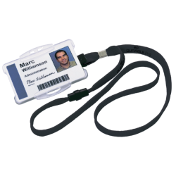 Textielkoord Durable 8119 met klem zwart