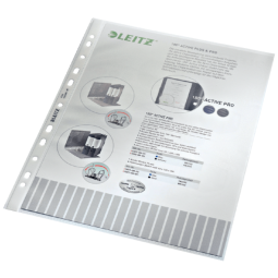 Showtas Leitz Premium 0.10mm PP A4 transparant 100 stuks