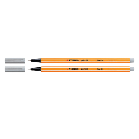 Fineliner STABILO point 88/94 fijn lichtgrijs
