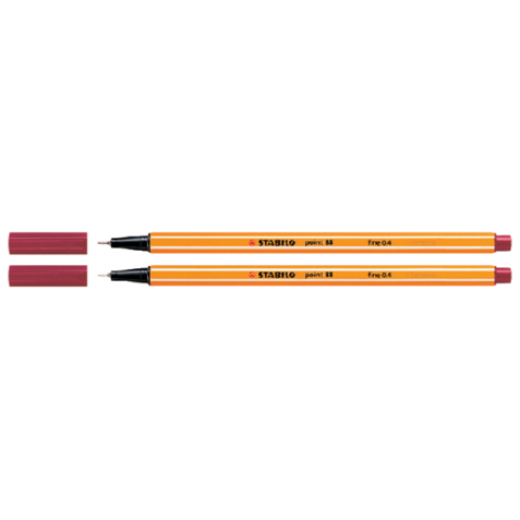 Fineliner STABILO point 88/50 Fin rouge foncé