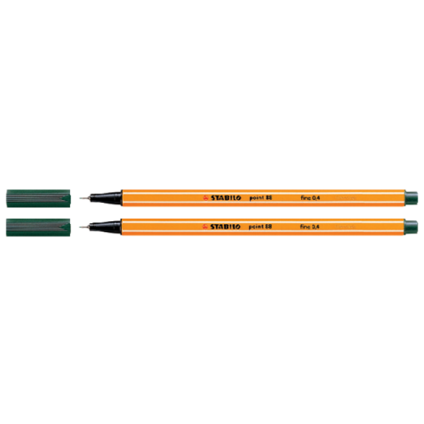 Fineliner STABILO Point 88/63 vert terre