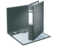 Classeur à levier Leitz 1072 A3 180° sans encoches ni renforts 77mm carton A3 droit noir