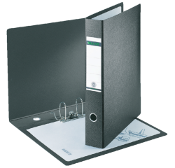 Classeur à levier Leitz 1072 A3 180° sans encoches ni renforts 77mm carton A3 droit noir