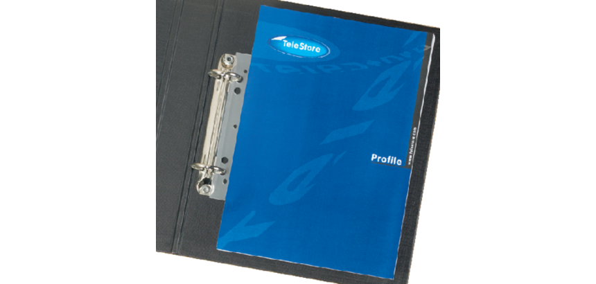 Classification strip Djois Filestrip 125mm 2 transparent rings 50 pieces