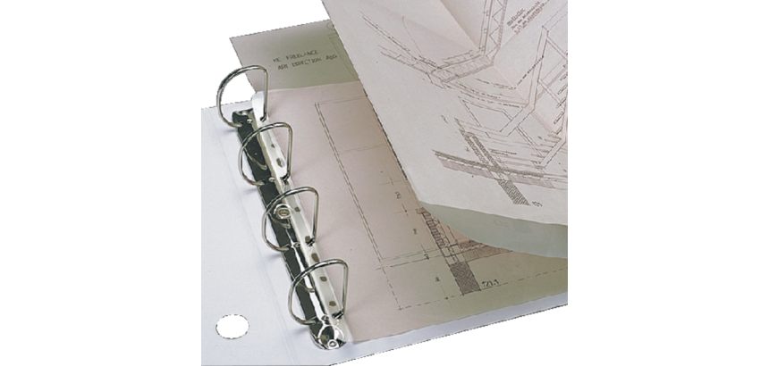 Bande de classement 3L 8804-25 Filestrip 295mm 2/4 anneaux - paquet de 25