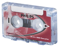 Cassette dicteer Philips LFH 0005 2x15min met clip