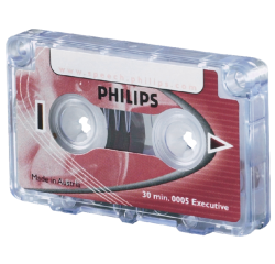 Cassette dicteer Philips LFH 0005 2x15min met clip