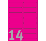 Etiquette Avery L7363P-25 99,1x38,1mm rose néon 340 pièces