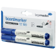 Viltstift Legamaster TZ 100 whiteboard rond 1.5-3mm blauw blister à 2 stuks