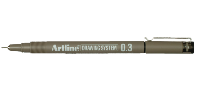 Fineliner Artline technisch 0.3mm zwart
