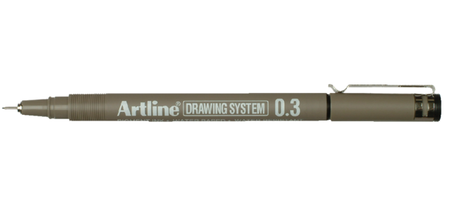 Fineliner Artline technisch 0.3mm zwart
