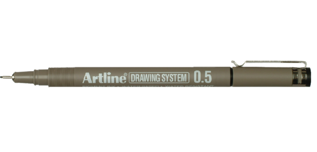 Fineliner Artline technisch 0.5mm zwart