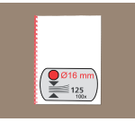 Reliure GBC 16mm 21 anneaux A4 rouge 100 pièces