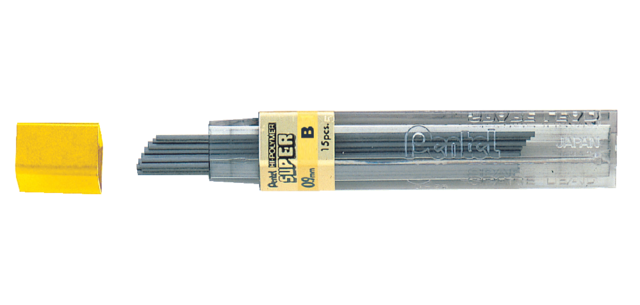 Mine Pentel B 0,9mm noir tube 12 mines