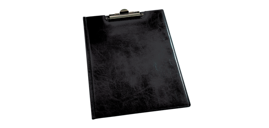 Porte-bloc à pince avec rabat Durable 2355 A4 + pochette noir