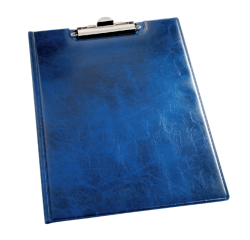 Porte-bloc à pince avec rabat Durable 2355 A4 + pochette bleu