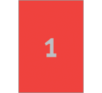 Avery Etikett 3470 210x297mm A4 Rot 100 Stück