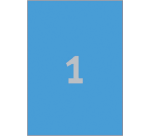 Etiket Avery 3471 210x297mm A4 blauw 100 stuks
