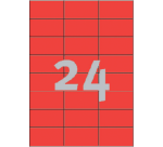 Etiquette Avery 3448 70x37mm rouge 2400 pièces