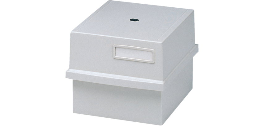 Boîte à fiches  Exacompta A6 court plastique gris