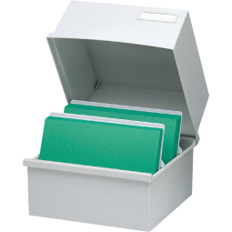 Boîte à fiches Exacompta 240x238x187mm plastique gris