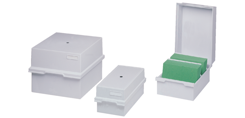Card index tray with lid for 1200 cards A4 - Light grey