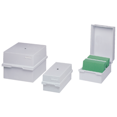 Card index tray with lid for 1200 cards A4 - Light grey