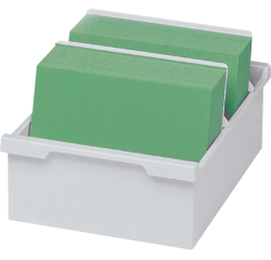 Boîte à fiches Exacompta A5 bac plastique gris