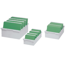 Boîte à fiches Exacompta A6 bac plastique gris