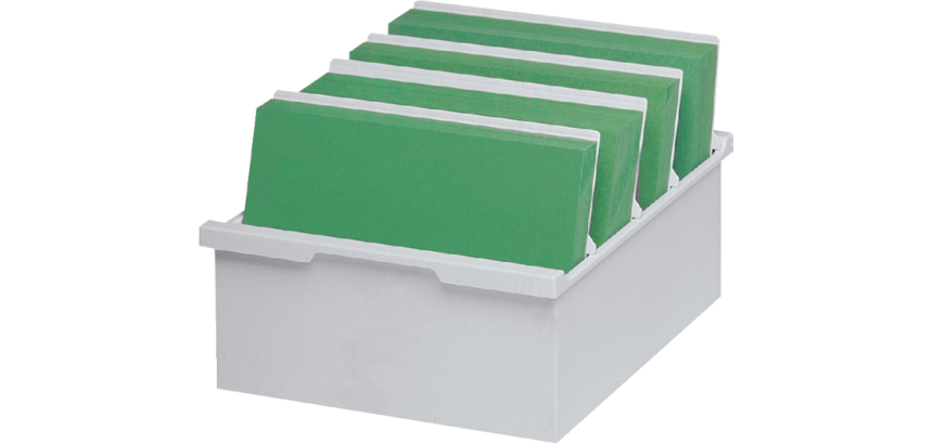 Bac à fiches DIN A4 - Gris lumière