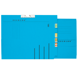 Dossier collectif Djois Secolor A4 latéral recyclé bleu